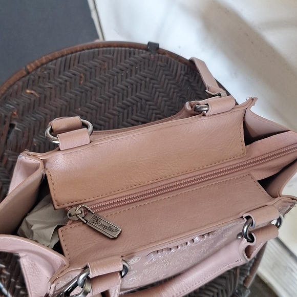 Wrangler Pink Paisley Satchel Handbag Crossbody Bag - Picture 14 of 16